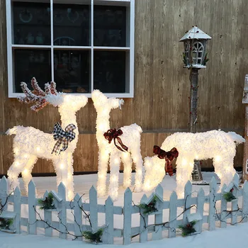Jul lysende hjorte dyr modellering lys shopping mall vindue store julefrokost scene-dekorationer
