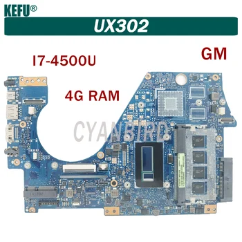 KEFU UX302 er egnet til ASUS UX302L UX302LA UX302 laptop bundkort med I7-4500U/I7-4510U 4G-RAM (GM) test OK