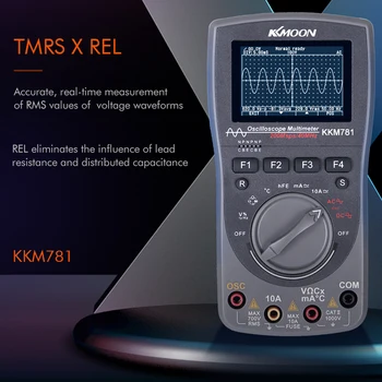 KKmoon Intelligent Digital Lagring Scopemeter 2-i-1 Digital 40MHz 200Msps/S Auto Oscilloskop OSC 6000 Tæller RMS Multimeter