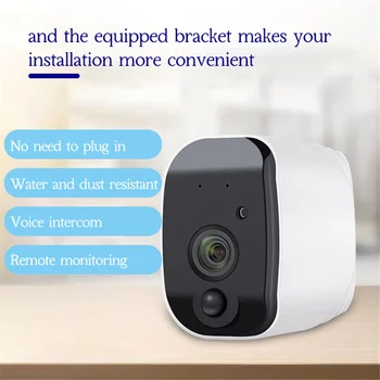 Kamera WiFi Trådløs PIR Sensor Kamera Nat Udsigt Sikkerhed Talkback-Enhed til hjemmekontoret
