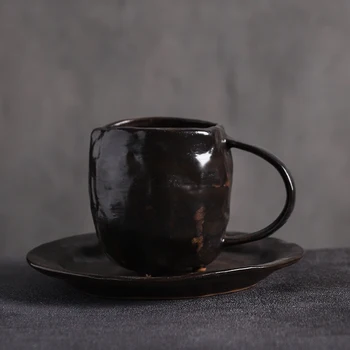 Keramiske kop kaffe med underkopper, kinesere og te krus drinkware