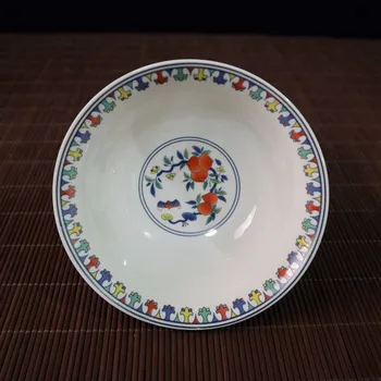 Kinesisk Gamle Porcelæn Blå Og Hvid Skål Med Dragen Og Phoenix Mønster