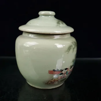 Kinesisk Gamle Porcelæn Pastel Baby Play Billede, Der Er Omfattet Jar