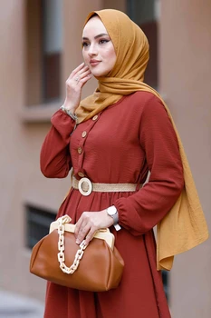 Kjole kjoler 2021 kaftan abaya lang Muslimske aften kjoler hijab abayas tyrkisk Hijab Part kvinder Casual tøj