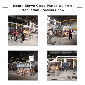 Klassisk Væg Kunst, Dia 25 til 45 Håndlavede Murano Glas Plader til Hjem Stue Blomst Wall Plate Sconce