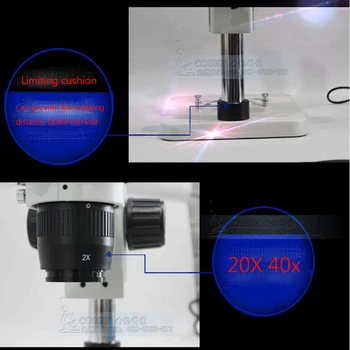Kontinuerlig Plast Zoom Kikkert Stereo-Mikroskop, Industriel Inspektion Eller Biologisk Lab Applikationer Med 60-LED Lys Ring