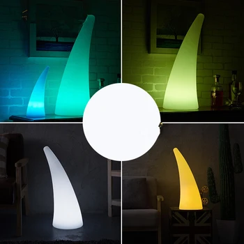 Kreative fjernbetjening Horn lampe til Bryllup Dekoration fase Vej Lampe bar soveværelse farverige led nat lys rc nat lampe