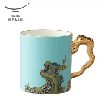 Kvinders porcelænsskål 340ml krus, kontor cup, husstand kop te, Kinesisk stil keramisk kop