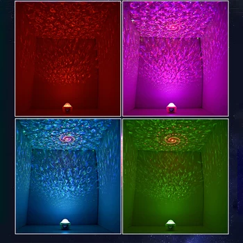 LED stjernehimmel projektion lampe Nat lys Laser vandmærke lys scenelys Bluetooth musik Højttaler soveværelse bar fase mødes