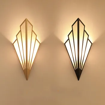 LED væglampe Korridor Midtergangen Trappe Lampe Europæisk Stil Hotel Sengen væglampe Kreative Fan-formet Væg Hængende Lampe