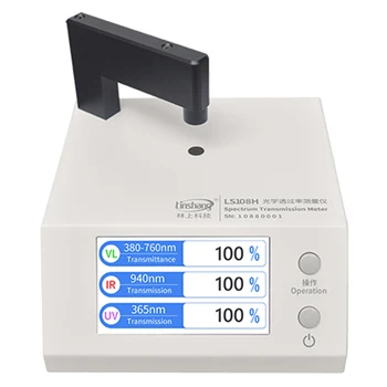 LS108H Spektrum Transmission Meter med UV-IR-Lys-Transmittans Tester 3 i 1 Funktion Glas Transmission Meter