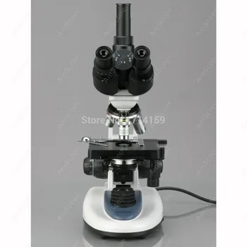 Laboratoriet Mikroskop-AmScope Forsyninger 40X-1.000 X 3W LED Trinokulartubus Sammensat Mikroskop T380