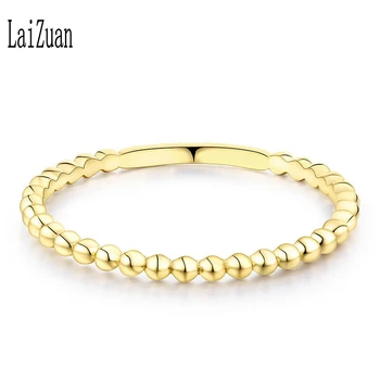 LaiZuan Solid 10k Gul Guld Band Matchende Evige Ring For Kvinder Engagement Bryllup Unikke Fine Smykker Ring Gave