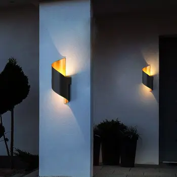 Led-væglampe er Vandtæt Indendørs Udendørs Aluminium Organ, Have, Hegn, Udvendig Veranda Væg Lampe til Soveværelse, Stue Indretning
