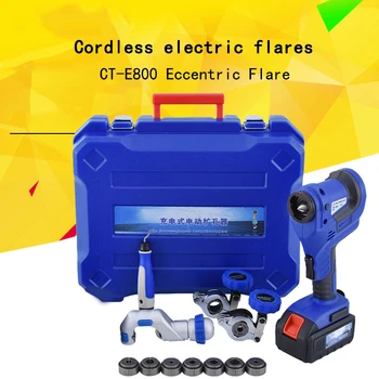 Ledningsfri El-Flaring værktøjskasse CT-E800AM med Skraber Rør cutter ekstra Batteri Stål Bar til 1/4'~3/4