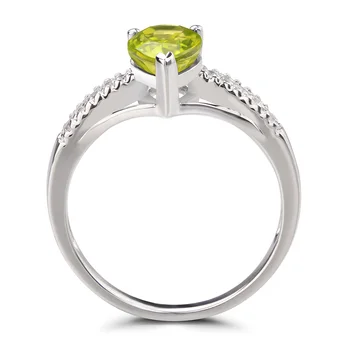 Leige Smykker af Sterling Sølv 925 Akvamarin Ring Naturlige Grønne Ædelsten, Engagement, Jubilæum Kærlighed Ring for Kvinder Fine Smykker
