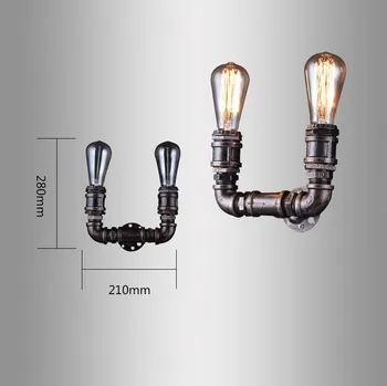 Loft Stil, Metal, Vand, Rør Lampe Edison Væg Sconce Retro Væg Lamper Til Hjemmet Vintage Industriel Belysning Lamparas