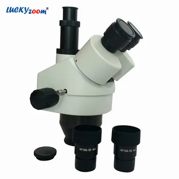 Luckyzoom Mærke 3,5 X-45X Trinokulartubus Stereo-Mikroskop Hoved 0,5 X linse Microscopio Tilbehør Til 76MM Fokuserer Arm Gratis Fragt