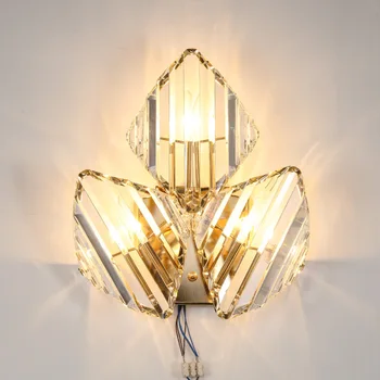 Luksus Krystal Væglampe Moderne Sconce Lampe, Stue Dekoration Sengen Armatur Hotel Gangen Belysning I Hjemmet