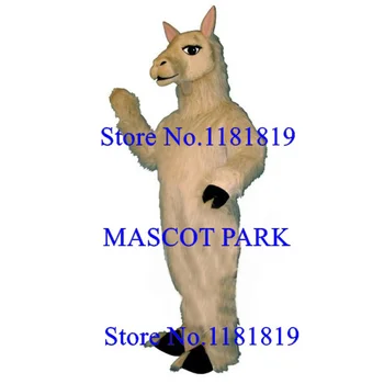 MASCOT PARK Cool HVIDE Lama Mascot Kamel Cantorp Kostume lang Pels, Plys Stof Anime Cosplay Kostumer til Karneval Fancy Kjole