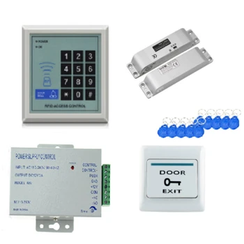 MOOL RFID-Tastatur Dør adgangskontrol System Kit Elektriske Magnetiske Elektronisk dørlås Strømforsyning 5Pcs nøglevedhæng Komplet Sæt Døren