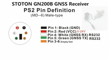 Marine RS232 PS2 stik protokol til industrielle applikationer GNSS GPS BDS BEI DOU Antenne-modtageren driftsspænding 5-24V