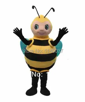 Mascot God Kvalitet Voksen Størrelse Honey Bee Maskot Kostume tegneseriefigur Bee Fest Karneval Kostumer Fancy Kjole