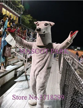 Mascot Sport Greyhound Mascot Voksen Kostume Tegnefilm Greyhound Tema Anime Cosplay Kostumer til Karneval Fancy Kjole Kits