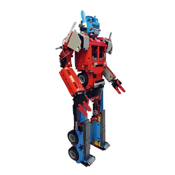Mecha Autobots Robot Anime Tal byggesten Leder Lastbil Transformation Mursten DIY Samling Legetøj Til Børn Gaver