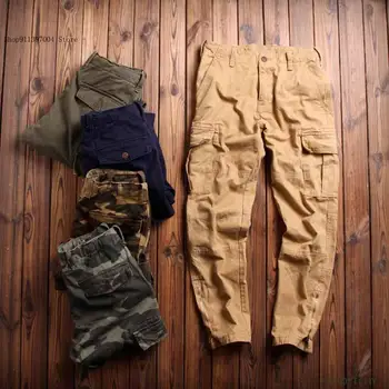 Militære Stil Cargo Bukser Mænd Casual Bukser Bomuld Bukser Regelmæssig Slanke Ben Og Lynlås, Street Fashion Taktiske Bukser Mand Tøj
