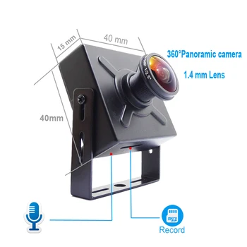 Mini Panorama Kamera 5mp POE Med Lyd-1,7 mm Linse Cctv Sikkerheds Overvågnings FHD Hjem Kamera Onvif FHD SD-Kort Slot JIENUO