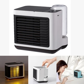 Mini Water Cooling Negative Ion Aircondition Fan Desktop Luft Køler Flere Rensning, Filtrering