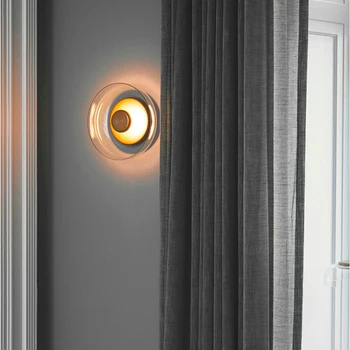 Moderne Glas-Ball væglampe Sconce Led-Soveværelse Væg lampe til Hjemmet Indretning Nordiske Foyer, Stue Korridor Armatur E27