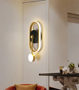 Moderne Indendørs Belysning LED væglampe Nordiske Design væglampe Guld Metal Acryl Lampeskærm 110V 220V Sconce Armatur til Hjem