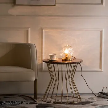 Moderne LED bordlamper Soveværelse sengelampe Nordiske Designer Industriel Retro Led bordlampe Kreative Krystal Glas Lamper, armaturer