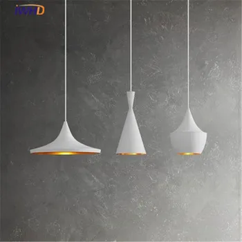 Moderne Simple Jern Led Vedhæng Lys CafeRoom/Bar Lampe Enkelt Hvid Hængende Lampe Til Soveværelse Dekoration Indendørs Belysning E27