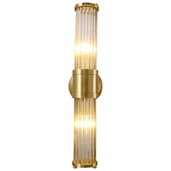 Moderne Væglampe Amerikanske Sconce Guld Glas Soveværelse Sengebelysning Levende E27 Midtergangen Korridor Undersøgelse Værelse Spejl Lys Indretning