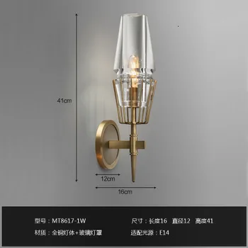 Moderne krystal væglampe guld sconce lys AC110V 220V mode luksus glans stue, soveværelse lamper