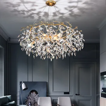 Moderne lys luksus spisestue, soveværelse crystal Hong Kong stil, personlighed, kreative stue projekt Vedhæng Lys LX110716