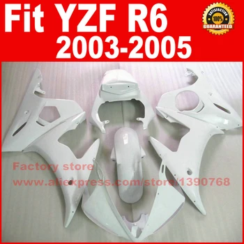Motor dele til YAMAHA R6 fairing kits 2003 2004 2005 alle hvide YZF R6 motorcykel stødfangere sæt kit 03 04 05