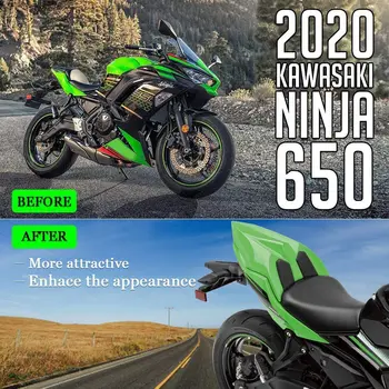 Motorcykel Bagerste Passager Pillion Seat Cowl Fairing Dække for Kawasaki Ninja 650 Z650 2017-2020(Mørk Grøn)
