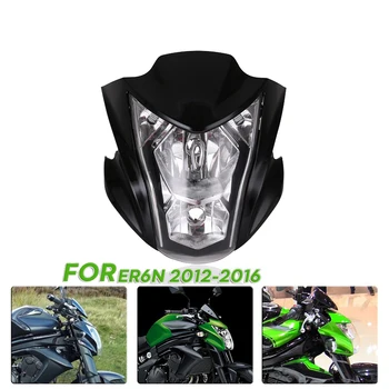 Motorcykel Forlygte Forsamling Hoved Lampe Snavs Cykel Fairing Maske Sort Kawasaki ER-6N 2012 13 14 15 2016