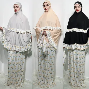 Muslimske print abaya bede hijab kjole legende og sød dubai tyrkisk abayas flagermus ærme kaftan kimono ramadan islamisk tøj