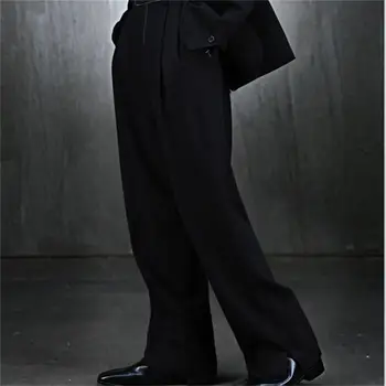 Mænds Afslappet Jakkesæt Bukser Korea Fashion Brand Efteråret Nye Solid Farve Quiltet Lige, Casual Bukser, Løse Bukser