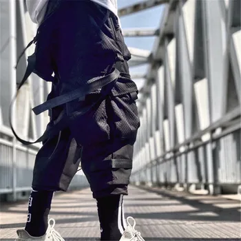 Mænds Tøj Streetwear Zone Funktionel Vind-Benede Harajuku Hiphop Værktøjsholder-Cargo Bukser Multi Pocket Safari Techwear Harem Bukser