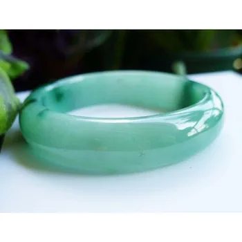 Naturlige Burmesiske jade green to-tone 54-64mm armbånd, elegant prinsesse smykker, den bedste gave til mor og kæreste