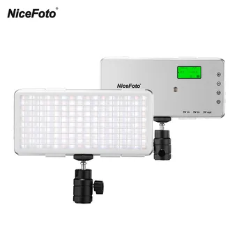 NiceFoto SL-120A 3200K-6500K CRI 96+ LED Video Light-Lamp-Panelet Fotografering Fyld Lys w/ Ballhead for Video Studio Bryllup Live