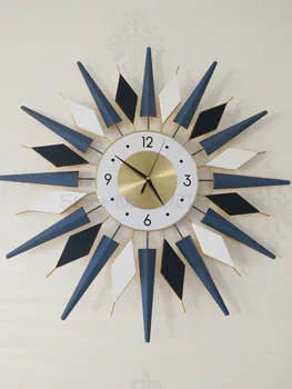 Nordic large wall clock mode personlighed moderne enkel væg ur hjem tavs ur