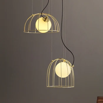 Nordisk Hængende Lampe Strygejern Glas Vedhæng Lys Postmoderne Suspension Armatur Hjem Indendørs LED lampe Art Deco-Belysning