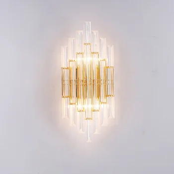 Nordisk Jern Krystal Design-LED Lampe-Væg lampe Sconce For Bar Store Foyer Soveværelse væglampe lw57518py